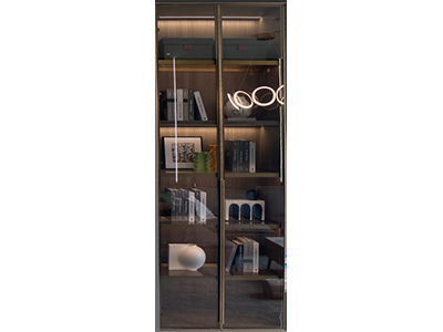 金色窄邊鋁框茶玻玻璃門